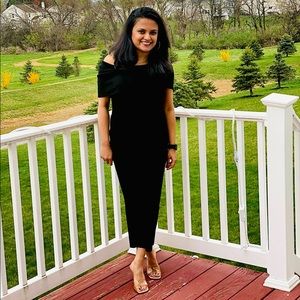 Zara off shoulder black dress